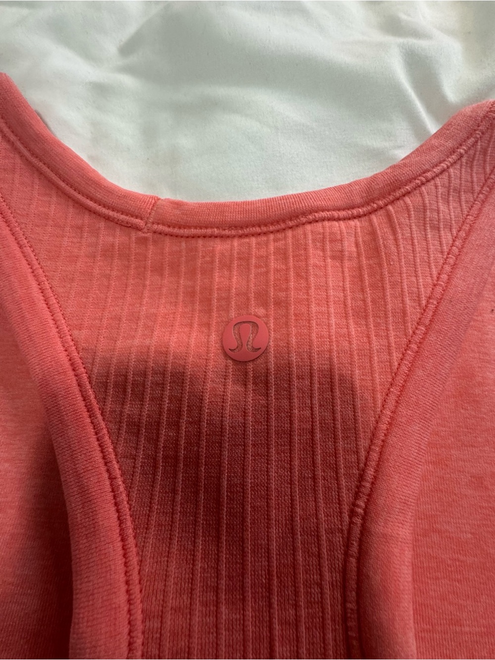 Lululemon Ebb to Street Cropped Racerback Tank Top - Raspberry Cream - Picture 3 of 4